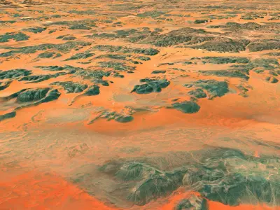NEOM city topography Saudi Arabia - tile n29 e37 3D model