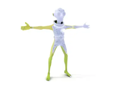 Green Alien Explorer model pack Low-poly 3D model