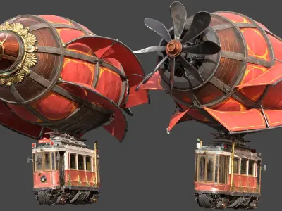  Steampunk Airship 