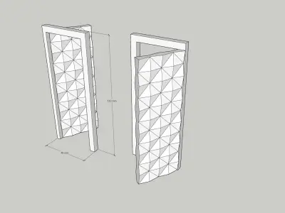 Parametric Door for 3Dprint 45 x 110 mm 3D print model
