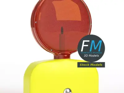 Construction site lamp 3D model