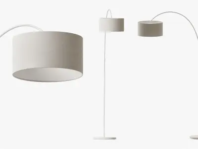 Floor Lamp Faro Papua Black and White 3D model