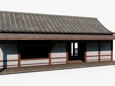 Japanese Shop Low-poly 3D model