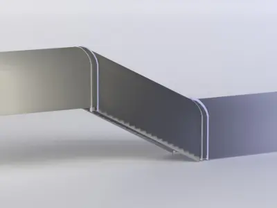 Stairs mailbox Low-poly 3D model