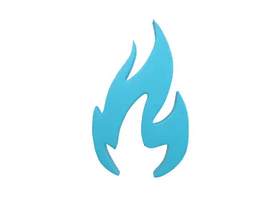 Fire Symbol v3 007 Low-poly 3D model