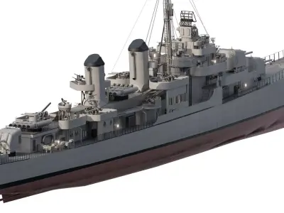 WW2 US NAVY HEAVY CRUISER   3D model