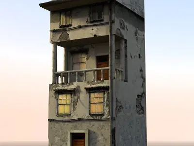 Lowpoly Game-Ready House pack Low-poly 3D model