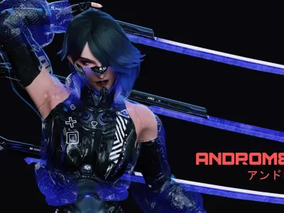 Low Poly - Cybernetic Princess of Ethiopia - Andromeda Low-poly 3D model