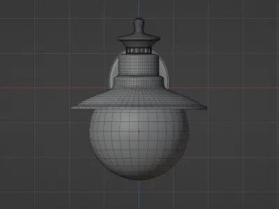 Rustic vintage lamp 3D model