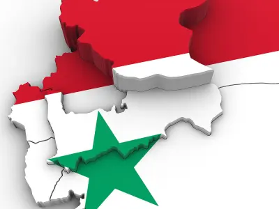 3d Political Map of Syria 3D model