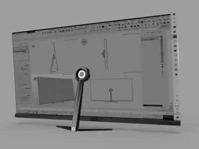 Sci-Fi Display Unit Low-poly 3D model