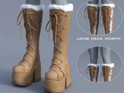 Demonia Winter Fur Boots for Genesis 9