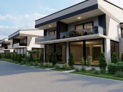 villa 3D model 2