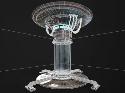 Sci-Fi Bacta Tank  Low-poly 3D model