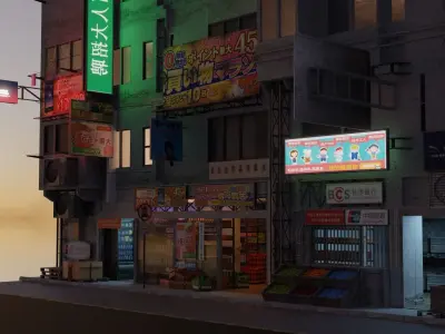 Tokio street 3 3D model