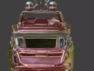 Luxury Sleek Sport Yacht 3D Model 3D model
