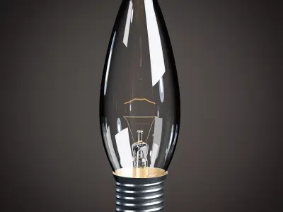 Lightbulb - Medium Base Candelabra Bulb Low-poly 3D model