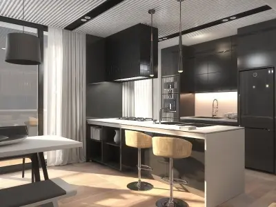 A modern apartment 3D model