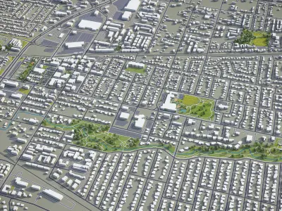 Arvada - City 3D Model Low-poly 3D model