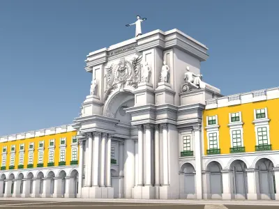 Terreiro do Paco - Lisbon Square - Praca do Comercio 3D model