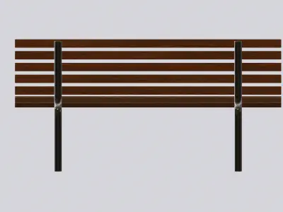 Bench Low-poly 3D model