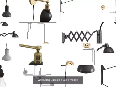 Wall Lamp Collection 03 3D Model Pack