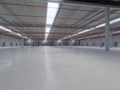 Industrial Warehouse Interior 6 Low-poly 3D model