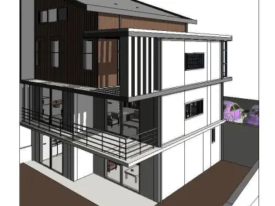 House Design Revit Model 3D model