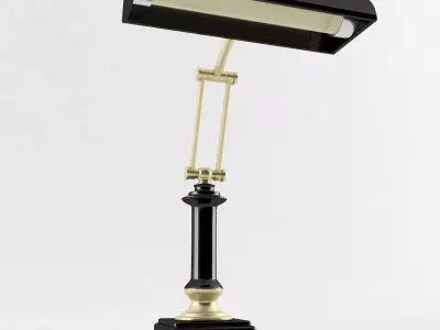 Banker Style Adjustable Lamp 3D model