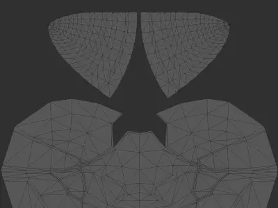 Handpaint Scifi Viking Helmet Low-poly 3D model