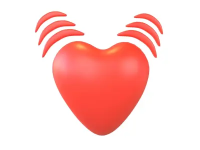 Beating Heart v1 002 Low-poly 3D model