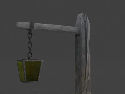 Modern Street Light Post - Urban Outdoor Lighting 3D model