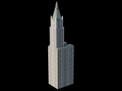 Woolworth Building - NYC Low-poly 3D model