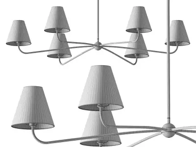 West Elm Simone 6 Light Chandelier 3D model