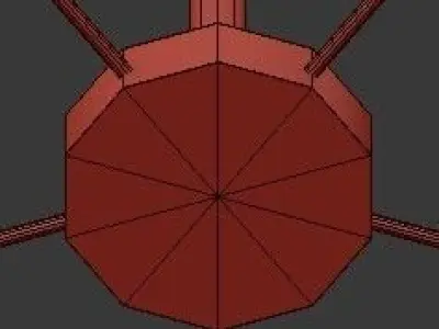 Untitled lamp with four balls 3D model
