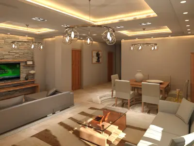 Revit Apartment  Low-poly 3D model