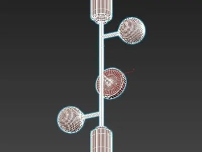 OTTON brass and glass wall sconce 3D model