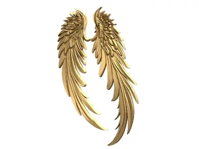 Wings Printable carved decor 13  3D print model