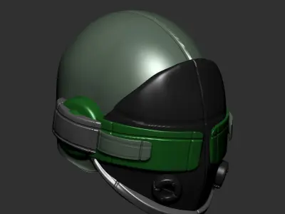 helmet scifi high poly sculpt  ver 2 3d printable  3D model purchase
