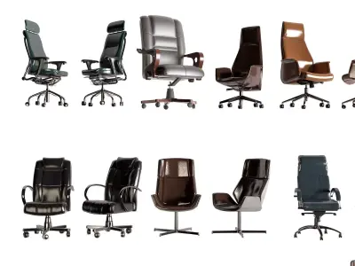 Office Chair 3D Model Low-poly 3D model