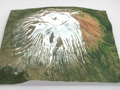 Mount Edgecumbe Kruzof Island Alaska 3D model