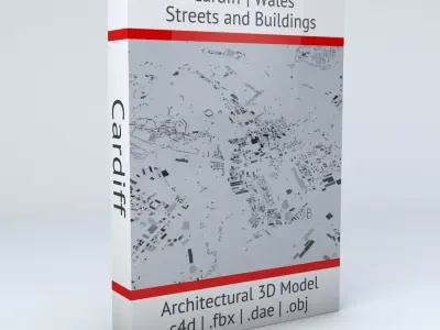 Cardiff Streets and Buildings 3D model