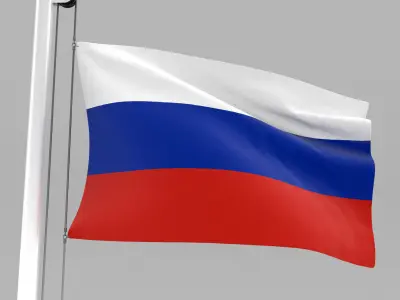 Flag of Russia 3D model
