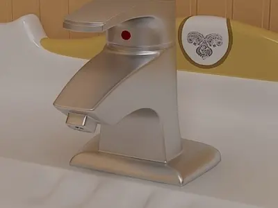 Stylish Toilet Set 3D model