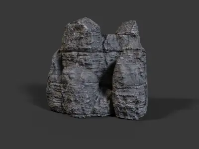 Cliff rock formation Low-poly 3D model purchase
