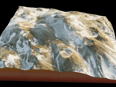 Ojos del Salado Stratovolcano terrain 3d model 3D model