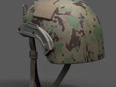 Helmet military combat   Low-poly 3D model