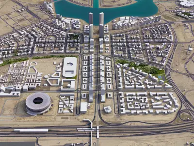 Lusail Low-poly 3D model