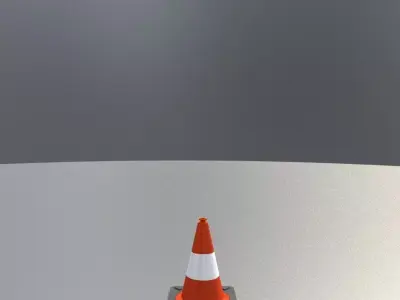 Traffic Cone 300 mm Low-poly 3D model