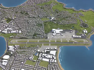Wellington - Airport - WLG Low-poly 3D model